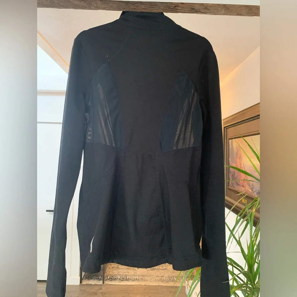Zella‎ Women’s Track Jacket Mesh Panels Black Size M Preowned